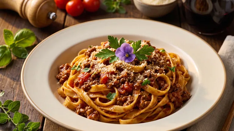 Fettuccine a la boloñesa de Lo del Jamaliche